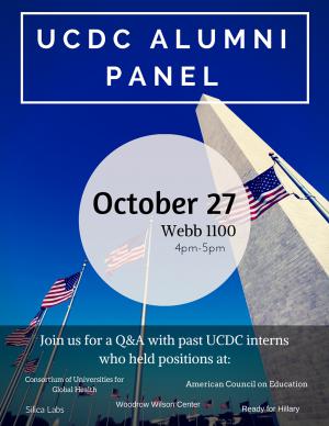 UCDC Alumni Panel Flyer